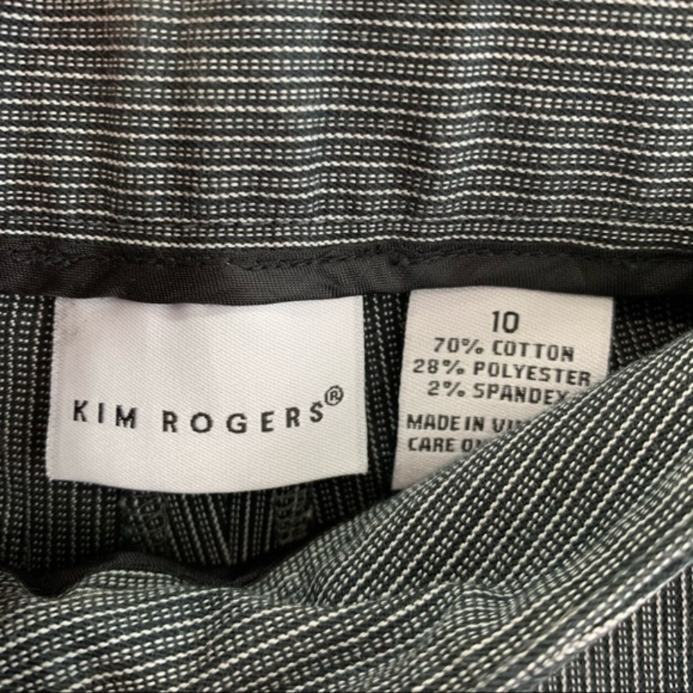 Kim Rogers long‎ shorts crop capris black & white - Picture 4 of 5